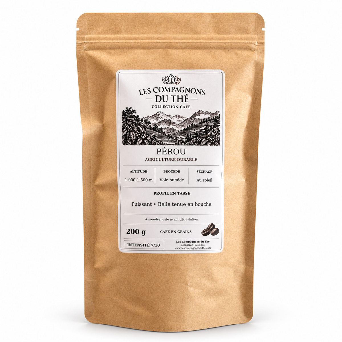 Sachet de café en grains Pérou 200 g – Les Compagnons du Thé